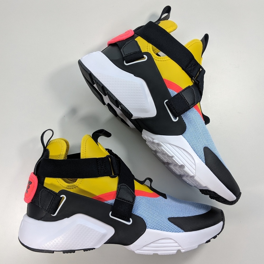 NEW Nike Air Huarache City Aluminum/Black-Citron - Picture 2 of 7